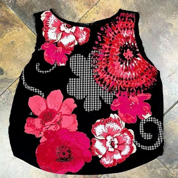 Tribal Floral Tank Top Blouse XL - Picture 3 of 11